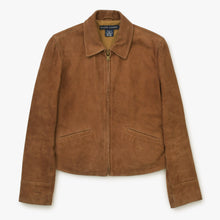 画像をギャラリービューアに読み込む, RALPH LAUREN ラルフローレン VINTAGE ヴィンテージ スウェードレザージャケット JKRLGA2006 サイズ11 ブラウン レディース 美品 中古 4b014009