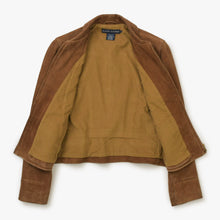 画像をギャラリービューアに読み込む, RALPH LAUREN ラルフローレン VINTAGE ヴィンテージ スウェードレザージャケット JKRLGA2006 サイズ11 ブラウン レディース 美品 中古 4b014009