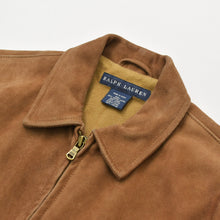 画像をギャラリービューアに読み込む, RALPH LAUREN ラルフローレン VINTAGE ヴィンテージ スウェードレザージャケット JKRLGA2006 サイズ11 ブラウン レディース 美品 中古 4b014009