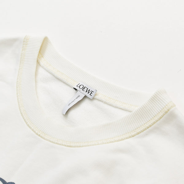 LOEWE ロエベ Beach Club ビーチクラブ スウェットシャツ トレーナー H6189120CR サイズM アイボリー 現行 美品 中古 4b014010