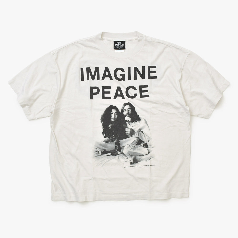 新品未使用 SAINT MICHAEL セントマイケル × JOHN LENNON ジョンレノン 半袖Tシャツ SM-MK8-0000-C27 サイズXL ホワイト 中古 4b014050
