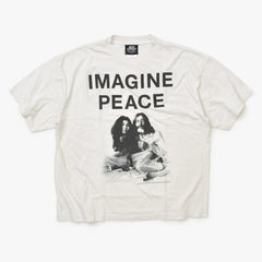 新品未使用 SAINT MICHAEL セントマイケル × JOHN LENNON ジョンレノン 半袖Tシャツ SM-MK8-0000-C27 サイズXL ホワイト 中古 4b014050