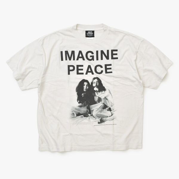 新品未使用 SAINT MICHAEL セントマイケル × JOHN LENNON ジョンレノン 半袖Tシャツ SM-MK8-0000-C27 サイズXL ホワイト 中古 4b014050