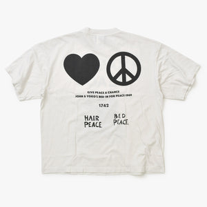 新品未使用 SAINT MICHAEL セントマイケル × JOHN LENNON ジョンレノン 半袖Tシャツ SM-MK8-0000-C27 サイズXL ホワイト 中古 4b014050