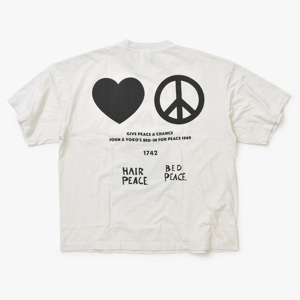 新品未使用 SAINT MICHAEL セントマイケル × JOHN LENNON ジョンレノン 半袖Tシャツ SM-MK8-0000-C27 サイズXL ホワイト 中古 4b014050