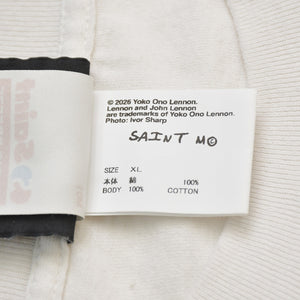 新品未使用 SAINT MICHAEL セントマイケル × JOHN LENNON ジョンレノン 半袖Tシャツ SM-MK8-0000-C27 サイズXL ホワイト 中古 4b014050