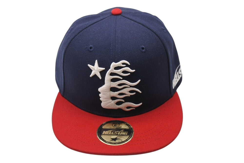 Very Good Condition Hellstar BaseballCap Baseball Cap Hat Made by CHINA Navy White Red Size 7 1/2 Used 4b001416