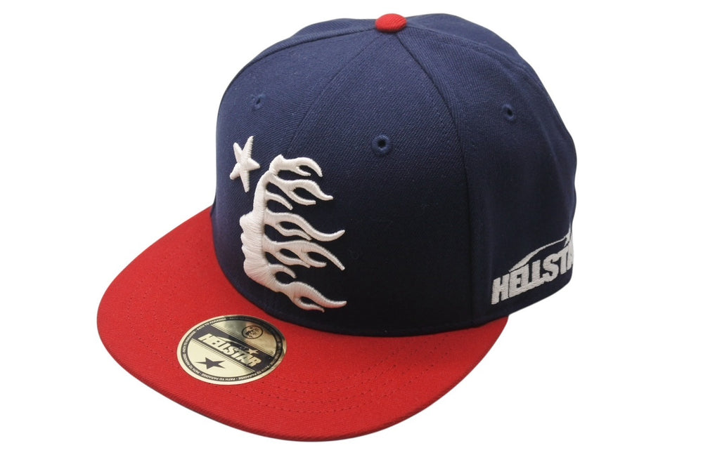 Very Good Condition Hellstar BaseballCap Baseball Cap Hat Made by CHINA Navy White Red Size 7 1/2 Used 4b001416