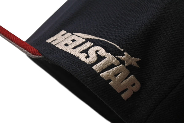 極美品 Hellstar ヘルスター BaseballCap ベースボールキャップ 帽子 CHINA製 ネイビー ホワイト レッド サイズ7 1/2 中古 4b001416