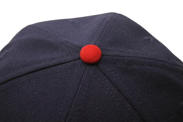 極美品 Hellstar ヘルスター BaseballCap ベースボールキャップ 帽子 CHINA製 ネイビー ホワイト レッド サイズ7 1/2 中古 4b001416