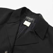 画像をギャラリービューアに読み込む, CHANEL シャネル VINTAGE ヴィンテージ バルカラーコート P06614V04729 サイズ38 ココマーク ウール ブラック 美品 中古 4b014165