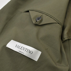 極美品 Valentino ヴァレンチノ ジャケット TV0CSA0529N 22年 サイズ 50 カーキ コットン ナイロン 中古 4b014185