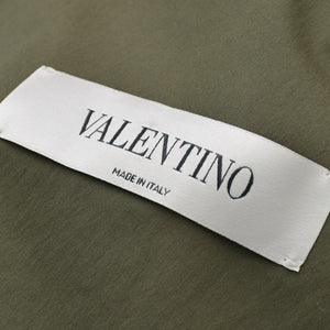 極美品 Valentino ヴァレンチノ ジャケット TV0CSA0529N 22年 サイズ 50 カーキ コットン ナイロン 中古 4b014185