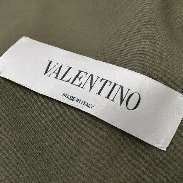 極美品 Valentino ヴァレンチノ ジャケット TV0CSA0529N 22年 サイズ 50 カーキ コットン ナイロン 中古 4b014185