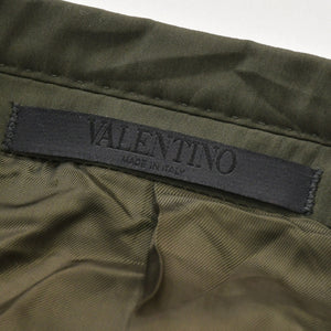 極美品 Valentino ヴァレンチノ ジャケット TV0CSA0529N 22年 サイズ 50 カーキ コットン ナイロン 中古 4b014185