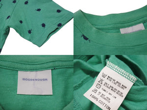 GOOD ENOUGH G Logo Pocket T-shirt Logo 90s Paint all over pattern Green Size M Cotton Good Condition Used 4b001423