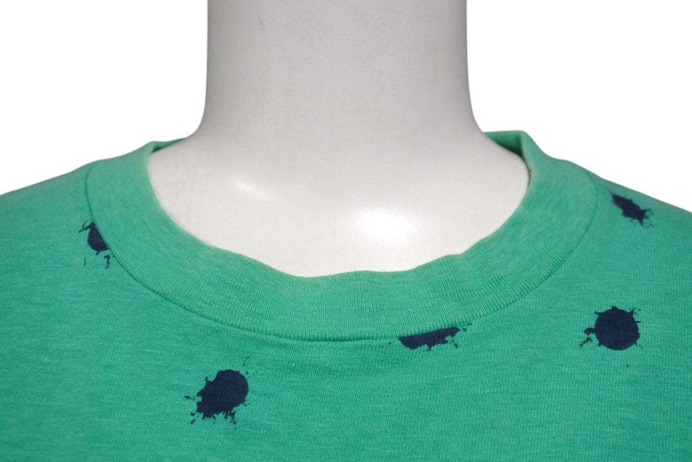 GOOD ENOUGH グッドイナフ G Logo ポケットTシャツ ロゴ 90s ペイント総柄 グリーン サイズM コットン 美品 中古 4b001423