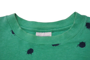 GOOD ENOUGH G Logo Pocket T-shirt Logo 90s Paint all over pattern Green Size M Cotton Good Condition Used 4b001423