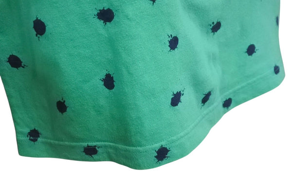 GOOD ENOUGH G Logo Pocket T-shirt Logo 90s Paint all over pattern Green Size M Cotton Good Condition Used 4b001423