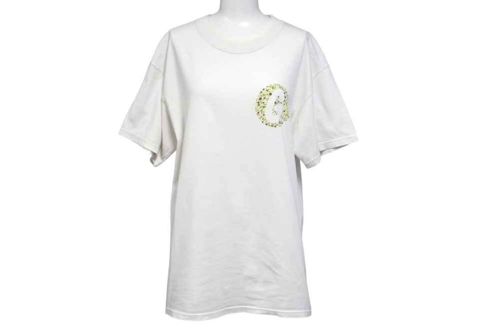 GOOD ENOUGH Hanes Body G Logo Short Sleeve T-shirt Logo 90s Dot Print White Size M Good Condition Used 4b001425