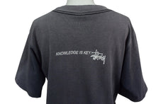 画像をギャラリービューアに読み込む, OLD STUSSY オールドステューシー VINTAGE ヴィンテージ 90's 半袖Tシャツ サイズS 鍵モチーフ サンフェード ネイビー系 良品 中古 4b001431