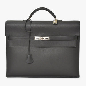 HERMES エルメス Kelly Dépêches 38 ケリーデペッシュ 38 ブリーフケース ヴォーエプソン ブラック ◻︎L刻印 SV金具 2008年製 美品 中古 4a001433
