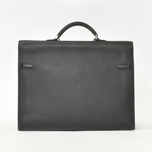 HERMES エルメス Kelly Dépêches 38 ケリーデペッシュ 38 ブリーフケース ヴォーエプソン ブラック ◻︎L刻印 SV金具 2008年製 美品 中古 4a001433