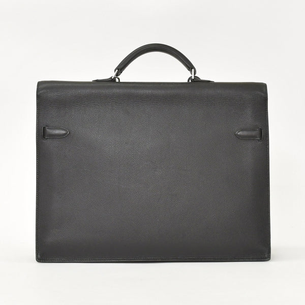 HERMES エルメス Kelly Dépêches 38 ケリーデペッシュ 38 ブリーフケース ヴォーエプソン ブラック ◻︎L刻印 SV金具 2008年製 美品 中古 4a001433