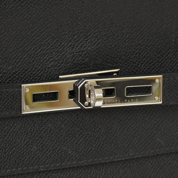 HERMES エルメス Kelly Dépêches 38 ケリーデペッシュ 38 ブリーフケース ヴォーエプソン ブラック ◻︎L刻印 SV金具 2008年製 美品 中古 4a001433