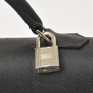 HERMES エルメス Kelly Dépêches 38 ケリーデペッシュ 38 ブリーフケース ヴォーエプソン ブラック ◻︎L刻印 SV金具 2008年製 美品 中古 4a001433