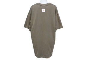 GOOD ENOUGH Dog All Over Pattern Short Sleeve T-Shirt Dog 90s Brown Back Patch Cotton Good Condition Used 4b001440