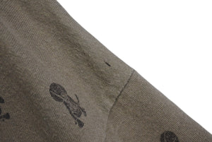 GOOD ENOUGH Dog All Over Pattern Short Sleeve T-Shirt Dog 90s Brown Back Patch Cotton Good Condition Used 4b001440