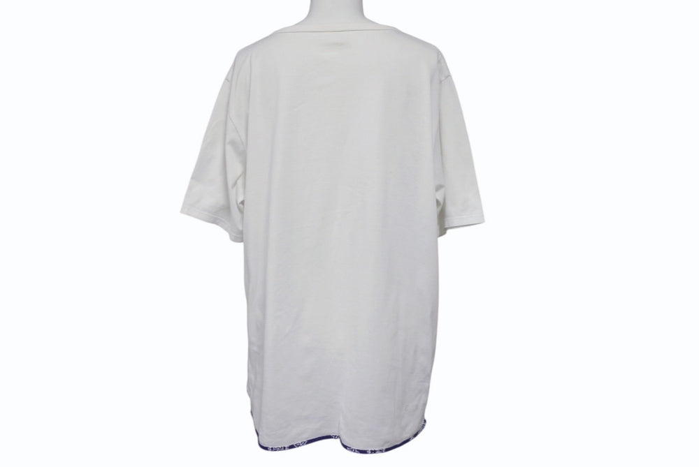 VISVIM DOUBLE SCOOP HENLEY Henley neck short sleeve T-shirt 0112105009007 White Size 3 Good Condition Used 4b001442
