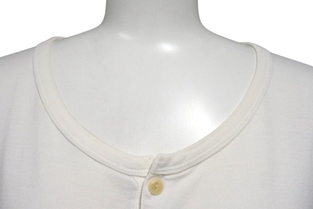VISVIM ビズビム DOUBLE SCOOP HENLEY ヘンリーネック 半袖Tシャツ 0112105009007 ホワイト サイズ3 美品 中古 4b001442