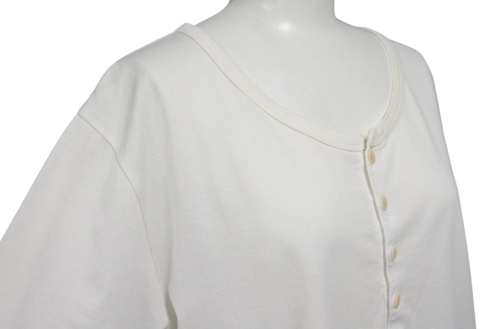 VISVIM ビズビム DOUBLE SCOOP HENLEY ヘンリーネック 半袖Tシャツ 0112105009007 ホワイト サイズ3 美品 中古 4b001442