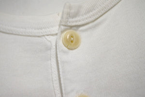 VISVIM DOUBLE SCOOP HENLEY Henley neck short sleeve T-shirt 0112105009007 White Size 3 Good Condition Used 4b001442