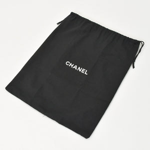 Very Good Condition CHANEL Chocolate Bar Chain Shoulder Bag Lambskin Black x Gold Ladies No. 7 Used 4a001447