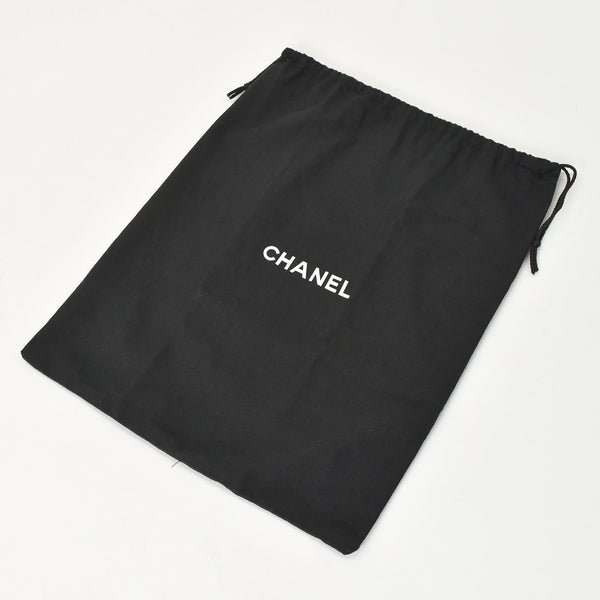 Very Good Condition CHANEL Chocolate Bar Chain Shoulder Bag Lambskin Black x Gold Ladies No. 7 Used 4a001447