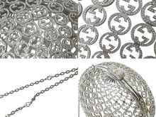 画像をギャラリービューアに読み込む, 新品未使用 GUCCI グッチ GGラウンドメタル ショルダーバッグ 734867 9AAA2 インターロッキング ラインストーン 中古 4b001449