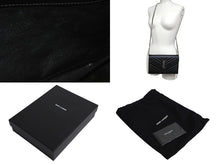 画像をギャラリービューアに読み込む, SAINT LAURENT サンローラン キルティング チェーンショルダーバック 377828 レザー ブラック ゴールド金具 美品 中古 4b001470