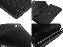 画像をギャラリービューアに読み込む, SAINT LAURENT サンローラン キルティング チェーンショルダーバック 377828 レザー ブラック ゴールド金具 美品 中古 4b001470