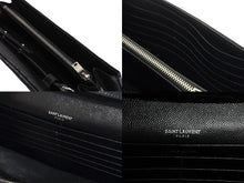 画像をギャラリービューアに読み込む, SAINT LAURENT サンローラン キルティング チェーンショルダーバック 377828 レザー ブラック ゴールド金具 美品 中古 4b001470