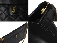 Load image into Gallery viewer, SAINTLAURENT PARIS サンローラン チェーンショルダーバッグ ウォレット377828 レザー ブラック 美品 中古 4b001475