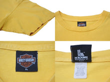 画像をギャラリービューアに読み込む, Harley Davidson ハーレーダビットソン ヴィンテージ 半袖Tシャツ American Tradition コットン イエロー サイズXL 美品 中古 4b001490