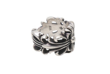 画像をギャラリービューアに読み込む, CHROME HEARTS クロムハーツ ダブルフローラルクロスリング 指輪 サイズ19号 重量約15.6g シルバー925 美品 中古 4c001507