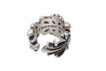 画像をギャラリービューアに読み込む, CHROME HEARTS クロムハーツ ダブルフローラルクロスリング 指輪 サイズ19号 重量約15.6g シルバー925 美品 中古 4c001507