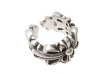 画像をギャラリービューアに読み込む, CHROME HEARTS クロムハーツ ダブルフローラルクロスリング 指輪 サイズ19号 重量約15.6g シルバー925 美品 中古 4c001507