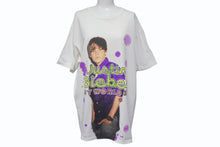 画像をギャラリービューアに読み込む, VINTAGE ヴィンテージ Justin Bieber ジャスティンビーバー 半袖Tシャツ コットン ホワイト パープル サイズL 美品 中古 4b001533