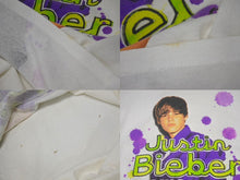画像をギャラリービューアに読み込む, VINTAGE ヴィンテージ Justin Bieber ジャスティンビーバー 半袖Tシャツ コットン ホワイト パープル サイズL 美品 中古 4b001533