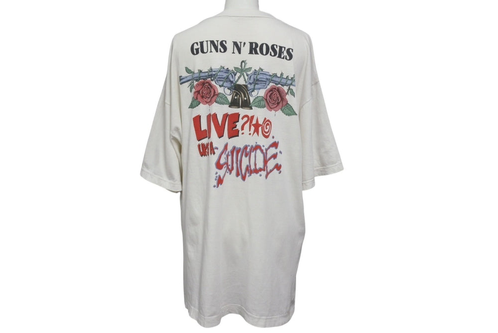 VINTAGE Vintage 80's GUNS N' ROSSES Live ?!*@ Like A Suicide Short Sleeve T-shirt Good Condition Used 4b001536